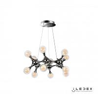 подвесная светодиодная люстра iledex blossom c4465-12r cr, доставка по Казахстану 