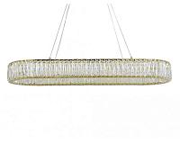 newport 8240 8240/90 oval gold , подвесной светильник, gold сlear crystal l90*w30*h10/250 cm  led strip 3100k 42w 4620lm, доставка по Казахстану 