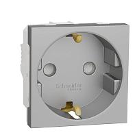 Розетка Schneider Electric Unica New Modular с/з со шторками 16A 250V NU303730 