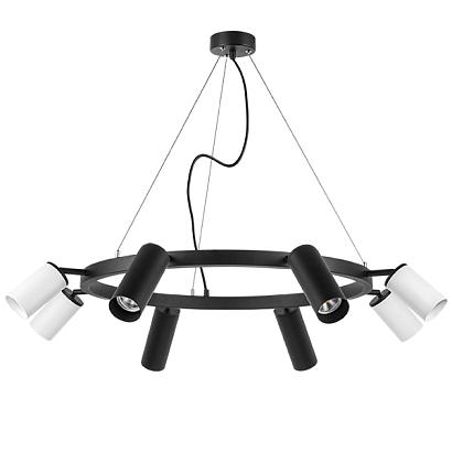 lr018874364 подвесной светильник rullo 8х50w gu10 черный/белый (571018+214436-4+214487-4), доставка по Казахстану 