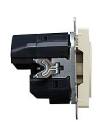 BRITE Роз. с з/к/ш 16А с USB A+C 18Вт РЮш11-1-БрКр беж. IEK 