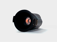 RC-D52-7-BL-WW65, светильник встраиваемый, 7Вт, черный, IP65, 55 гр, 3000К, D52, поворотный, доставка по Казахстану 