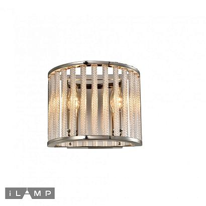 Декоративные настенные Настенный светильник iLamp Qeens W9501-2 Nickel, доставка по Казахстану 