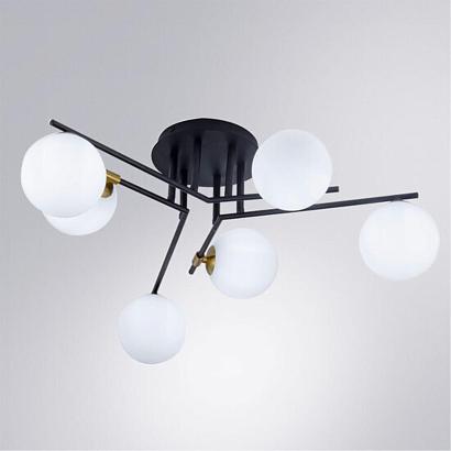 Потолочные Потолочная люстра Arte Lamp GEMINI A2243PL-6BK, доставка по Казахстану 