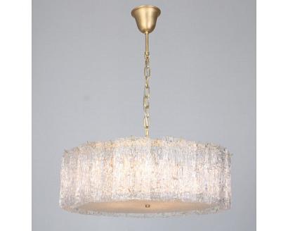 newport 10820 10824+8/s brass , подвесной светильник, brass clear crystal d60*h20 cm e14 12*60w, доставка по Казахстану 