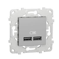 Розетка компьютерная USBx2 Schneider Electric Unica New NU541830 