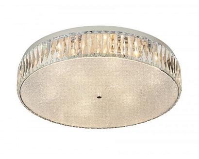 newport 8240 8249/pl chrome , потолочный светильник, chrome clear glass d60*h12,5 cm e14 led 9*9w, доставка по Казахстану 