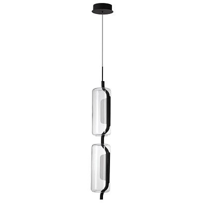 5003/20l l-vision odl23 283 черный матовый/прозрачный/стекло подвес led 20w 3000k kavia, доставка по Казахстану 