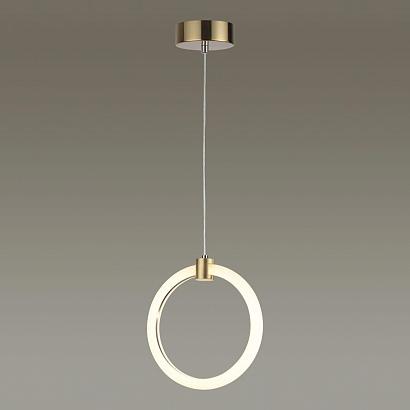 5297/7l ledio ln23 029 золотой подвес led 7w 3000k 574лм 220v nova, доставка по Казахстану 