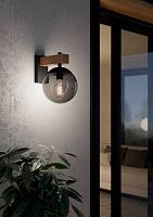 900671 бра BUFALATA, 1X40W (E27), IP44, H290, сталь, черный, коричневый - пластик, темно-серый, для использования с лампами накаливания