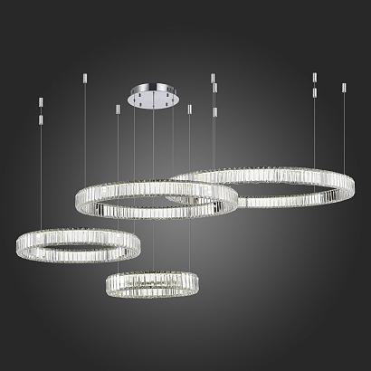 sl1622.103.04 светильник подвесной st-luce хром/прозрачный led 1*190w 4000k tivoli, доставка по Казахстану 