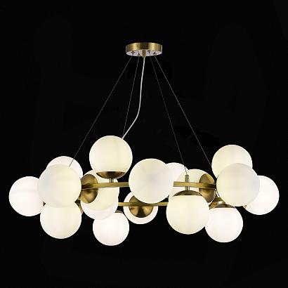 люстры sle1191-203-20 люстра подвесная золотистый/белый e27 20*60w fratta, доставка по Казахстану 