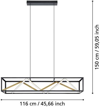 390417 светильник подвесной диммируемый penela, доставка по Казахстану 