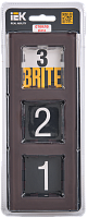 BRITE Рамка 3-мест. РУ-3-2-БрТБ стекло бр. IEK 