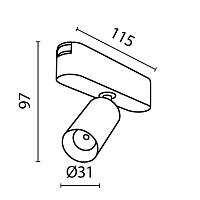 Дополнительная картинка Трековый светильник Technical TR103-1-5W3K-M-B