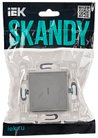 SKANDY Выключ. 1-кл. с инд. 10А SK-V07S сереб. IEK 