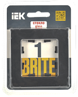 BRITE Рамка 1-мест. РУ-1-2-Бр стекло черн. матовый IEK 