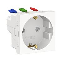 Розетка Schneider Electric Unica New Modular с/з со шторками 16A 250V NU305718 
