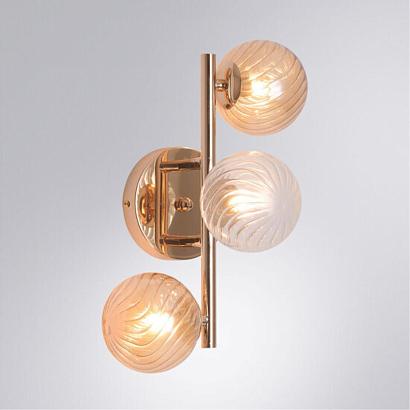 светильники Настенный светильник Arte Lamp ETEREO A5261AP-3GO, доставка по Казахстану 