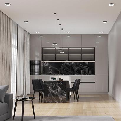 359281 over nt23 000 черный светильник накладной светодиодный ip20 led 18w 85-265v 1350лм 3000к mirror, доставка по Казахстану 