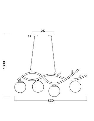 люстры подвесной светильник freya fr8014pl-04bs, доставка по Казахстану 