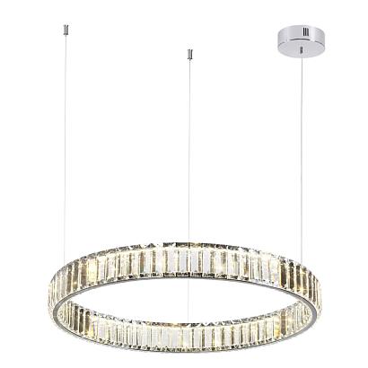 4930/36l l-vision odl24 000 хром/прозрачный металл/хрусталь люстра led 36w 4000k 4280лм vekia, доставка по Казахстану 