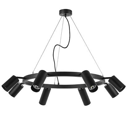 lr018874374 подвесной светильник rullo 8х50w gu10 черный (571018+214437-4+214487-4), доставка по Казахстану 