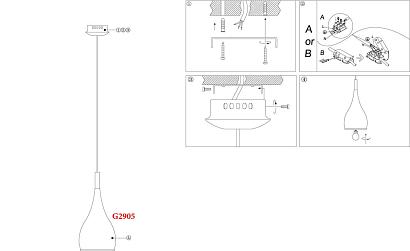 подвесной светильник odeon light pendant drop 2905/1, доставка по Казахстану 