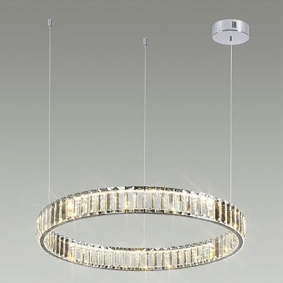 4930/36l l-vision odl24 000 хром/прозрачный металл/хрусталь люстра led 36w 4000k 4280лм vekia, доставка по Казахстану 