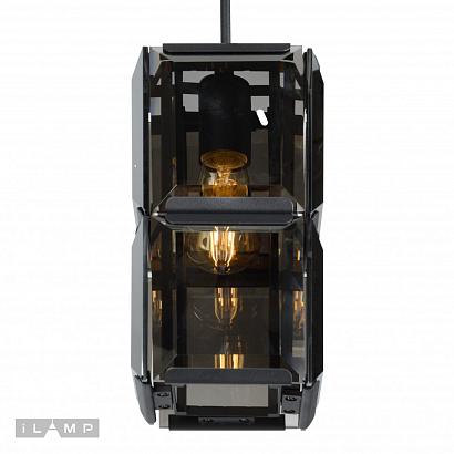 подвесная люстра ilamp panorama 10490-1p черная, доставка по Казахстану 