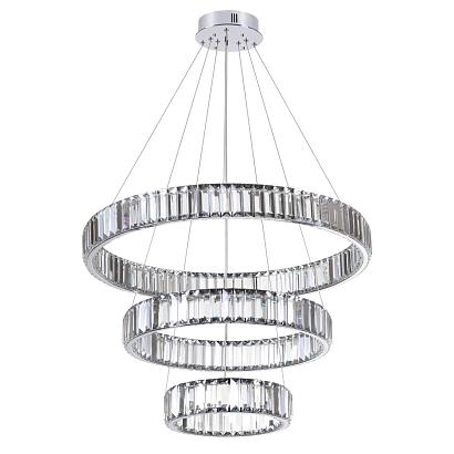 4930/88l l-vision odl24 000  хром/прозрачный металл/хрусталь люстра led 88w 4000k 10200лм vekia, доставка по Казахстану 