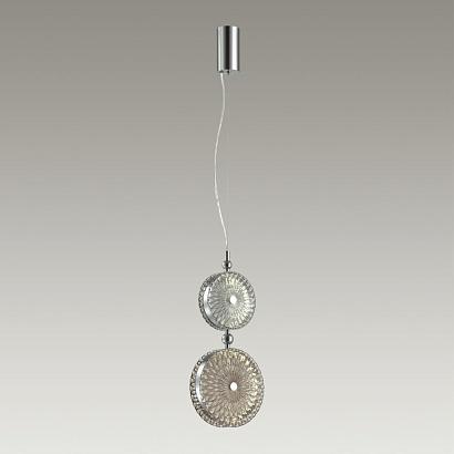 5416/13lb l-vision odl_ex23 10 хром/св.коричневый/серый металл/стекло подвес led 13w 4000k caramella, доставка по Казахстану 