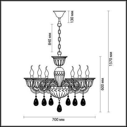 люстры подвесная люстра odeon light ninfea 3930/6, доставка по Казахстану 