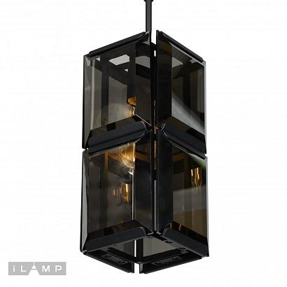 люстры подвесная люстра ilamp panorama 10490-1p черная, доставка по Казахстану 