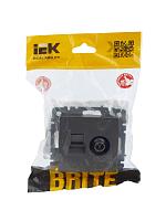 BRITE Роз. двойная TV+RJ45 кат.5E РТВ/РК12-БрС сталь IEK 