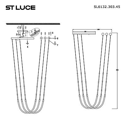 люстры sl6132.303.45 светильник подвесной st-luce strap, доставка по Казахстану 