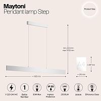 Дополнительная картинка Подвесной светодиодный светильник Maytoni Step P010PL-L30W