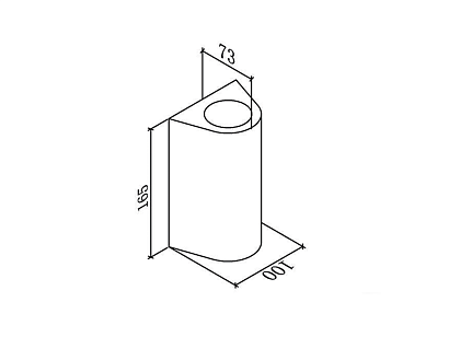 Настенный светильник ZIMA-2, черн., 12Вт, 3000K, IP54, LWA0148B-BL-WW