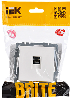 BRITE Роз. комп. RJ45 кат.6 РК11-БрЖ жемч. IEK 