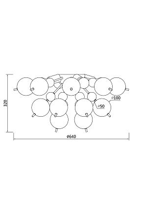 Потолочные Потолочный светильник Maytoni MOD133CL-04BS, доставка по Казахстану 