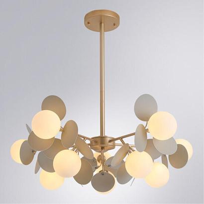 люстра на штанге arte lamp peacock a1369sp-10gy, доставка по Казахстану 