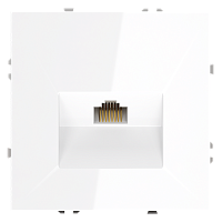Розетка компьютерная встраиваемая Voltum S70 RJ45 кат.6 (белый глянцевый) VLS060101, фото 2