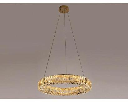 newport 8260 8262/s gold new , подвесной светильник, gold clear crystal d60*h7,6/250 cm led strip 48w 3000k 4800lm, доставка по Казахстану 