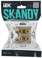 SKANDY Аудиорозетка 4-мест. SK-A01N никель IEK 