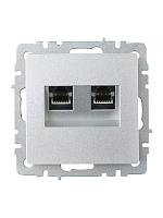 BRITE Роз. комп. 2-ая RJ45 кат.6 РК11-2-БрА алюм. IEK 