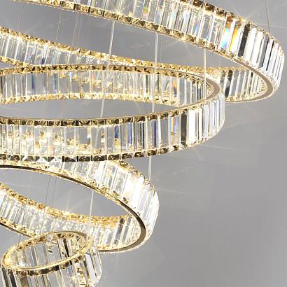 5015/260l l-vision odl23 427 золотой/прозрачный металл/хрусталь люстра led 260w 4000k 30600лм vekia, доставка по Казахстану 