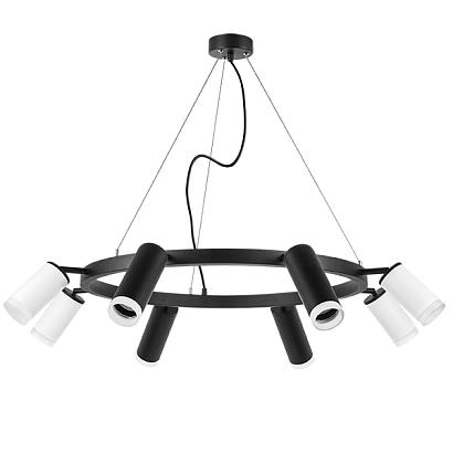 lr0188743640 подвесной светильник rullo 8х50w gu10 черный/белый (571018+214487-4+214436-4+202430-8), доставка по Казахстану 