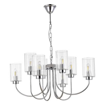 люстры sle1127-103-08 люстра подвесная хром/прозрачный e14 8*40w tilda, доставка по Казахстану 