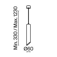 подвесной светильник technical p044pl-01-30gu10-w, доставка по Казахстану 