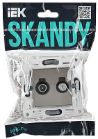 SKANDY Роз. двойная TV+SAT SK-A13N никель IEK 